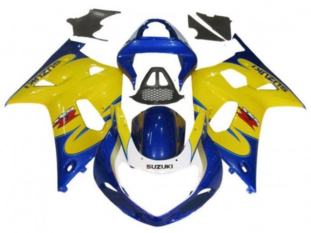 2000-2002 Suzuki GSXR1000 Motorcycle Fairings - Yellow Blue Tribal UK Manufacturers