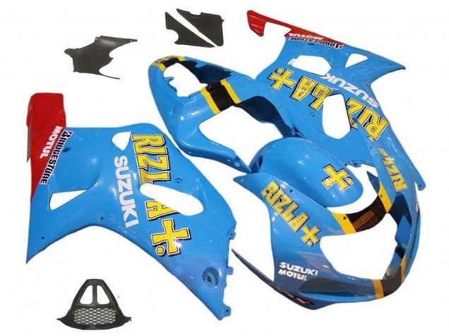 2000-2002 Suzuki GSXR1000 Motorcycle Fairings - Blue Yellow Red Rizla UK Manufacturers