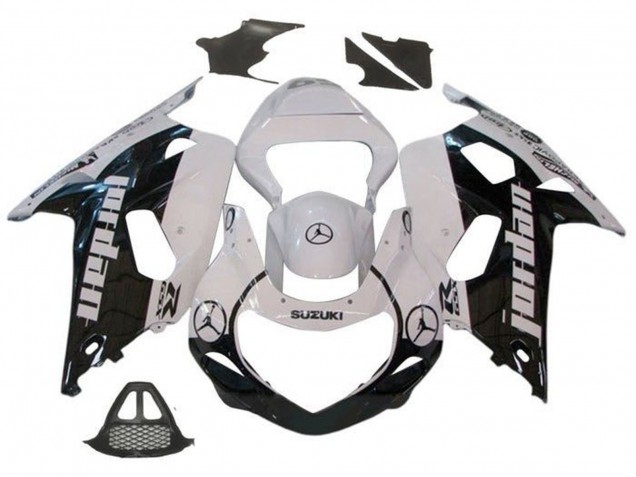 2000-2002 Suzuki GSXR1000 Motorcycle Fairings - White Black Jordan UK Manufacturers