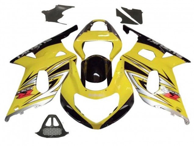 2000-2002 Suzuki GSXR1000 Motorcycle Fairings - Yellow Silver Glossy Black UK Manufacturers