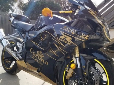 2003-2004 Suzuki GSXR 1000 Motorcycle Fairings - Black Gold Corona UK Manufacturers