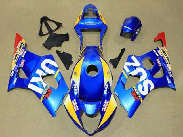 2003-2004 Suzuki GSXR 1000 Motorcycle Fairings - Blue Yellow Red White Motul UK Manufacturers