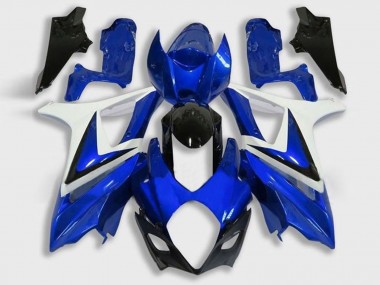 2005-2006 Suzuki GSXR 1000 Motorcycle Fairing - White Blue Black UK Manufacturers