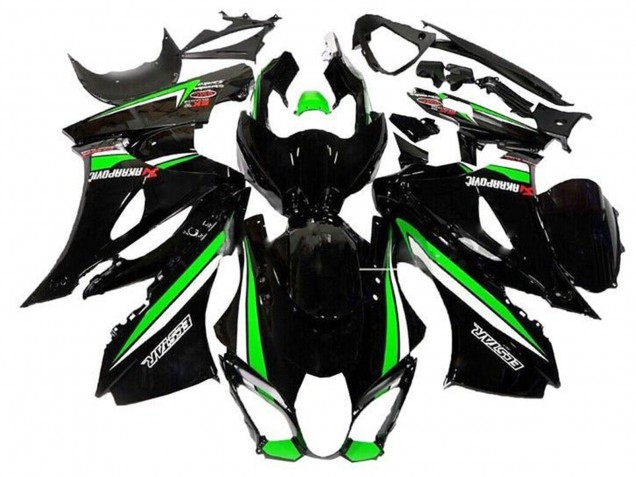 2017-2024 Suzuki GSXR1000 Motorcycle Fairings - Black Green White Stripe UK Manufacturers