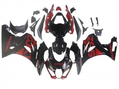2017-2024 Suzuki GSXR1000 Motorcycle Fairings - Black Dark Red UK Manufacturers