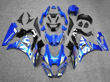 2017-2024 Suzuki GSXR1000 Motorcycle Fairings - Blue White Ecstar UK Manufacturers