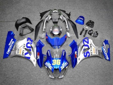 2017-2024 Suzuki GSXR1000 Motorcycle Fairings - Blue Silver Ecstar 36 UK Manufacturers