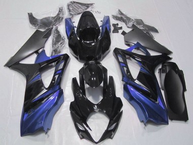 2007-2008 Suzuki GSXR 1000 Motorcycle Fairings Kit - Glossy Black Matte Black UK Manufacturers