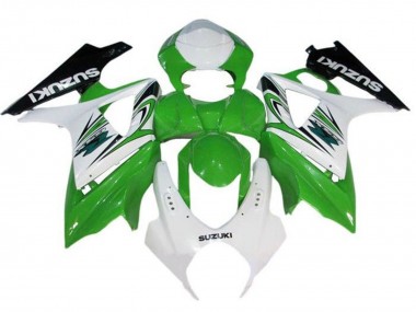 2007-2008 Suzuki GSXR 1000 Motorcycle Fairing - White Green Black UK Manufacturers