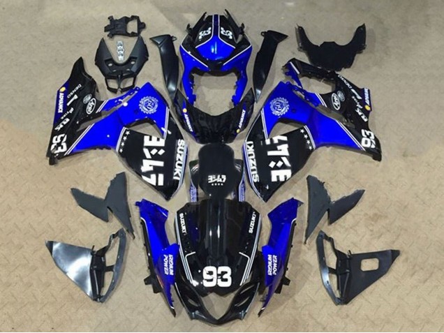 2009-2016 Suzuki GSXR 1000 Motorcycle Fairings - Black Blue White 93 UK Manufacturers