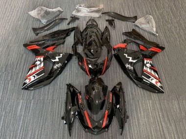 2009-2016 Suzuki GSXR 1000 Motorcycle Fairings - Black Red White Jaws Shark UK Manufacturers