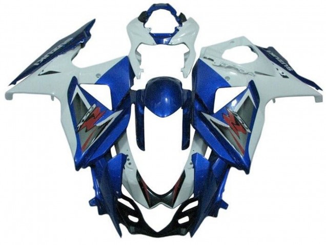 2009-2016 Suzuki GSXR 1000 Bike Fairings - White Blue Silver UK Manufacturers