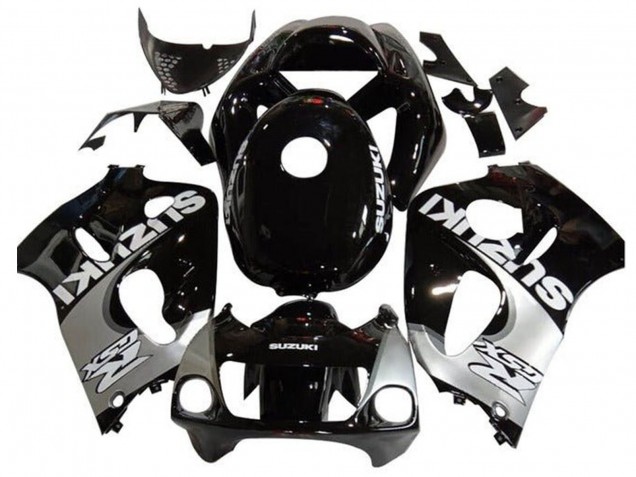 1996-2000 Suzuki GSXR 600 / GSXR 750 Motorcycle Fairings - Black Silver UK Manufacturers