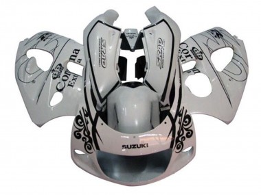 1996-2000 Suzuki GSXR 600 / GSXR 750 Motorcycle Fairings - White Black Corona Extra UK Manufacturers