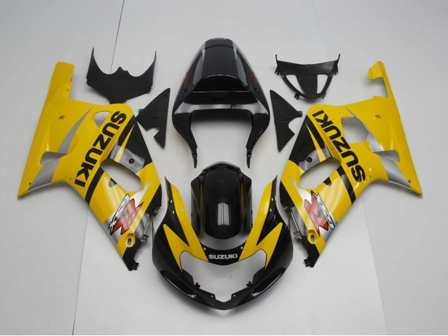 2001-2003 Suzuki GSXR 600 / GSXR 750 Motorcycle Fairing - Yellow Silver Glossy Black UK Manufacturers