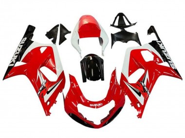 2001-2003 Suzuki GSXR 600 / GSXR 750 Motorcycle Fairings - Red White Glossy Black UK Manufacturers