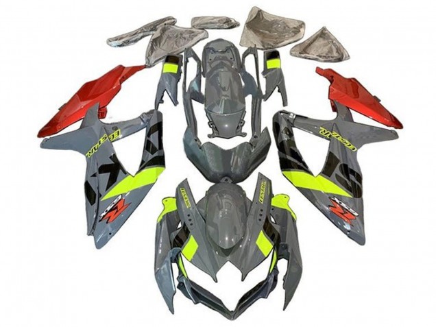 2008-2010 Suzuki GSXR 600 / GSXR 750 Motorcycle Fairings - Nardo Grey Neon Yellow Red Black UK Manufacturers