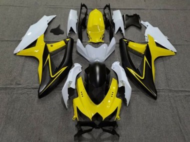 2008-2010 Suzuki GSXR 600 / GSXR 750 Motorcycle Fairings - White Yellow Grey Black UK Manufacturers