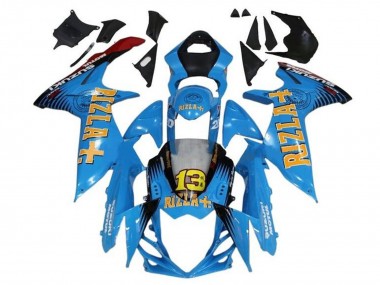2011-2024 Suzuki GSXR 600 / GSXR 750 Motorcycle Fairings - Blue Yellow Red Black Rizla 13 UK Manufacturers