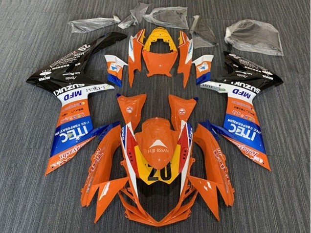 2011-2024 Suzuki GSXR 600 / GSXR 750 Motorcycle Fairings - Orange Blue White Black Yellow 20 UK Manufacturers