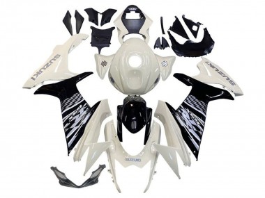 2011-2024 Suzuki GSXR 600 / GSXR 750 Motorcycle Fairing - White Glossy Black UK Manufacturers