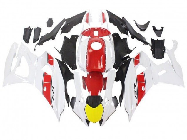 2021-2024 Yamaha YZF R7 Motorcycle Fairings - White Yellow Red Stripe UK Manufacturers