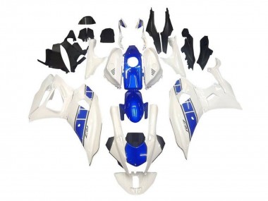 2021-2024 Yamaha YZF R7 Motorcycle Fairings - White Blue Stripe UK Manufacturers