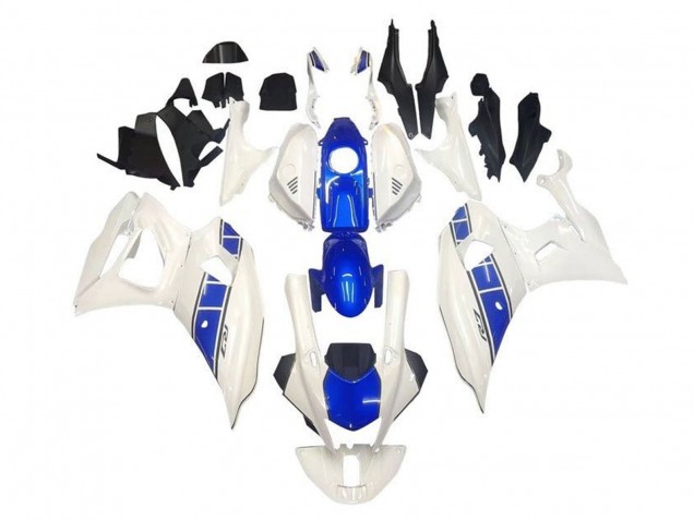 2021-2024 Yamaha YZF R7 Motorcycle Fairings - White Blue Stripe UK Manufacturers
