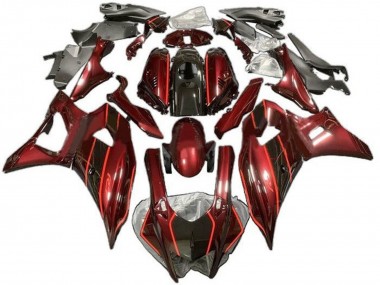 2021-2024 Yamaha YZF R7 Motorcycle Fairings - Dark Red Black UK Manufacturers
