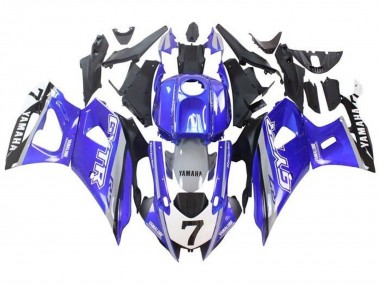 2021-2024 Yamaha YZF R7 Motorcycle Fairings - Blue Grey White GYTR UK Manufacturers
