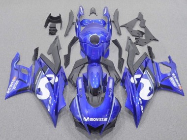 2019-2021 Yamaha YZF R3/R25 Motorcycle Fairings - Blue White Black MoviStar UK Manufacturers