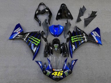 2009-2011 Yamaha YZF 1000 R1 Motorcycle Fairings - Blue Glossy Black Green Monster Energy UK Manufacturers
