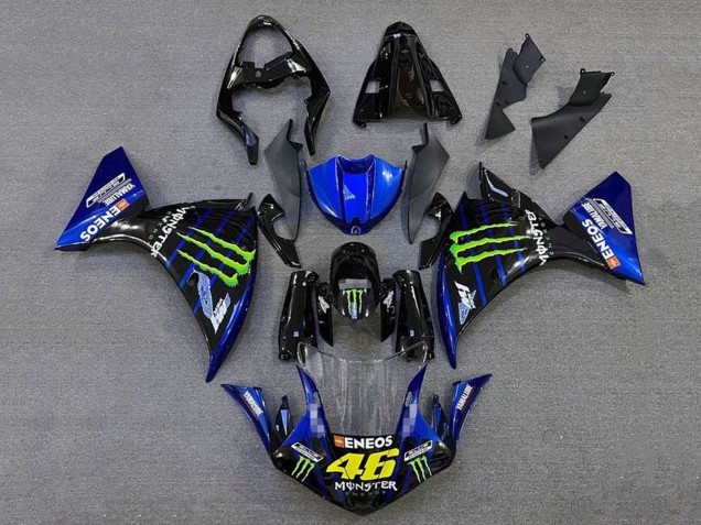 2009-2011 Yamaha YZF 1000 R1 Motorcycle Fairings - Blue Glossy Black Green Monster Energy UK Manufacturers