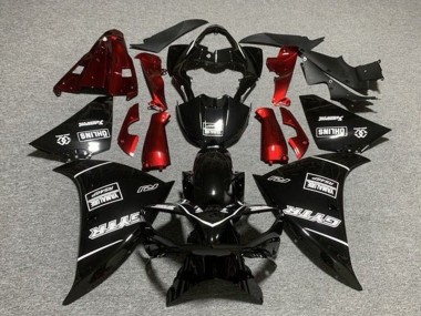2009-2011 Yamaha YZF 1000 R1 Motorcycle Fairings - Glossy Black GYTR Red UK Manufacturers