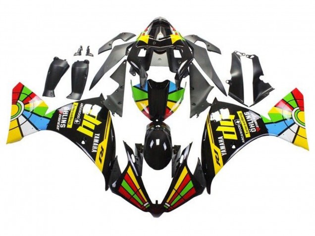 2009-2011 Yamaha YZF 1000 R1 Motorcycle Fairings - Glossy Black HP Color Wheel UK Manufacturers