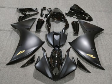 2009-2011 Yamaha YZF 1000 R1 Motorcycle Fairings - Glossy Black Matte Black Gold UK Manufacturers