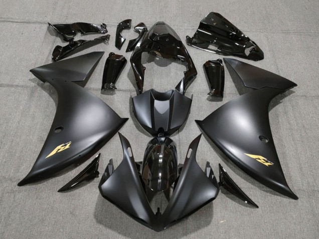 2009-2011 Yamaha YZF 1000 R1 Motorcycle Fairings - Glossy Black Matte Black Gold UK Manufacturers