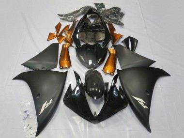2009-2011 Yamaha YZF 1000 R1 Motorcycle Fairings - Glossy Black Matte Black Orange UK Manufacturers