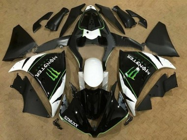 2009-2011 Yamaha YZF 1000 R1 Motorcycle Fairings - White Black Green Monster Energy UK Manufacturers