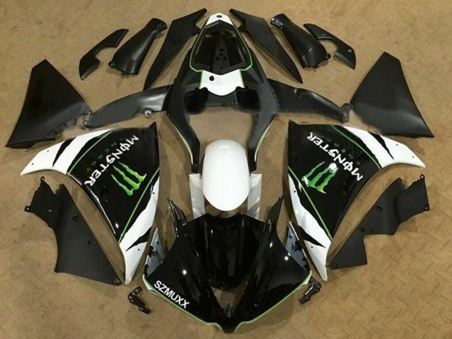 2009-2011 Yamaha YZF 1000 R1 Motorcycle Fairings - White Black Green Monster Energy UK Manufacturers