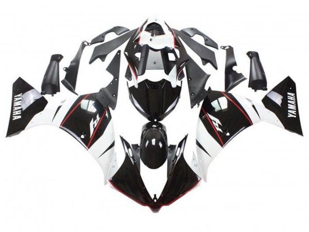2009-2011 Yamaha YZF 1000 R1 Motorcycle Fairings - White Black Red Stripe UK Manufacturers