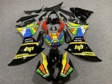 2009-2011 Yamaha YZF 1000 R1 Motorcycle Fairings - Black Yellow HP Color Wheel UK Manufacturers