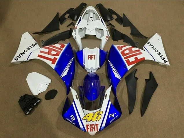 2009-2011 Yamaha YZF 1000 R1 Motorcycle Fairings - White Blue Red Fiat Petronas UK Manufacturers