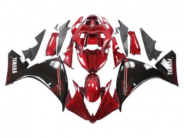 2009-2011 Yamaha YZF 1000 R1 Motorcycle Fairings - Red Glossy Black UK Manufacturers