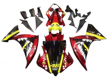 2009-2011 Yamaha YZF 1000 R1 Motorcycle Fairings - Red Yellow Black Shark UK Manufacturers