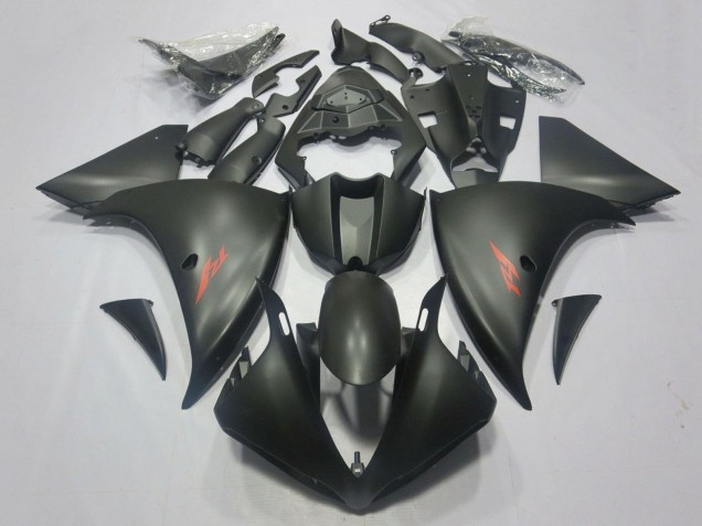2009-2011 Yamaha YZF 1000 R1 Motorcycle Fairings - Matte Black Red Decal UK Manufacturers