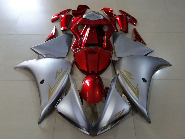 2009-2011 Yamaha YZF 1000 R1 Motorcycle Fairings - Silver Red UK Manufacturers