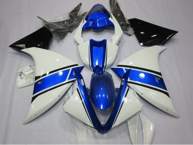 2009-2011 Yamaha YZF 1000 R1 Motorcycle Fairings - White Blue Black UK Manufacturers