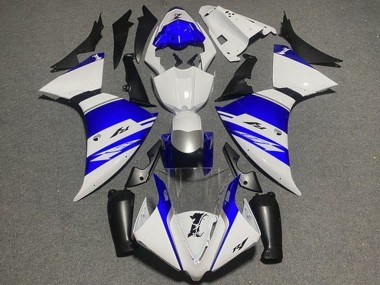 2009-2011 Yamaha YZF 1000 R1 Motorcycle Fairings - White Blue Silver Black Stripe UK Manufacturers