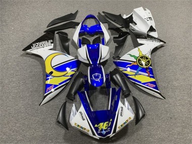 2009-2011 Yamaha YZF 1000 R1 Motorcycle Fairings - White Blue Yellow Black Sun Moon UK Manufacturers